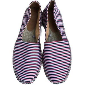 J. Crew Striped Espadrille Slip Ons. Size 7.5.